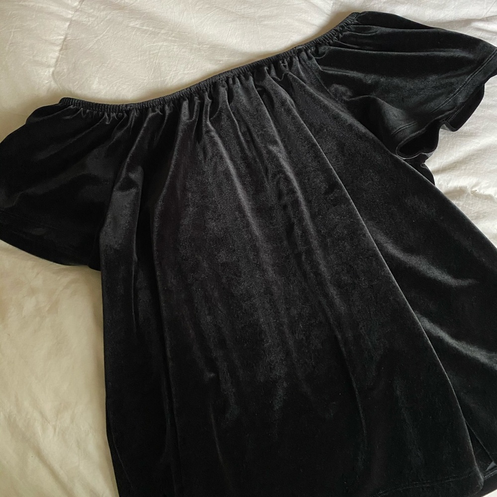 Gap Velvet Off the Shoulder Top